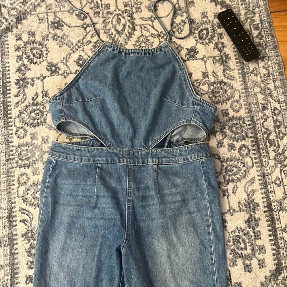 DL1961 Wide Leg Denim Jumpsuit